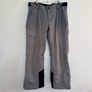 Obermeyer Snow Ski Pants Men Large Short gray Outdoor Snowboard *FLAWED*